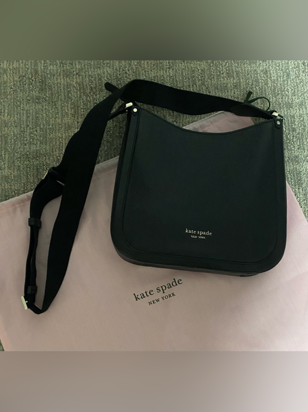 kate spade Black Leather messenger bag